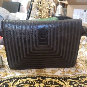 Fendi clutch black authentic vintage